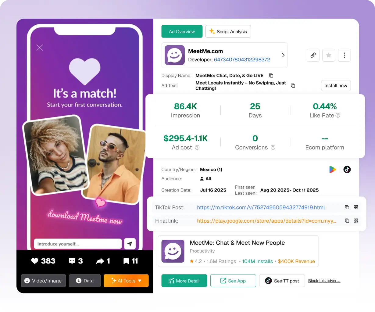 Ottieni report analitici sulle app degli sviluppatori